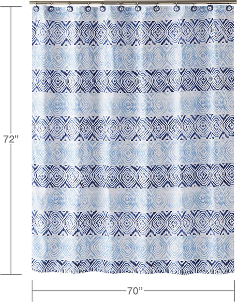 SKL Home by Saturday Knight Ltd. Kali Diamond Shower Curtain, Blue...