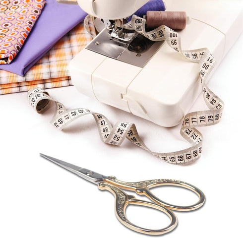 Embroidery Scissors with Leather Scissors Cover Small 3.6 inch Sewing Craft Sharp Scissors for Fabric Cutting Paper Crafting Office Scissors Sewin...