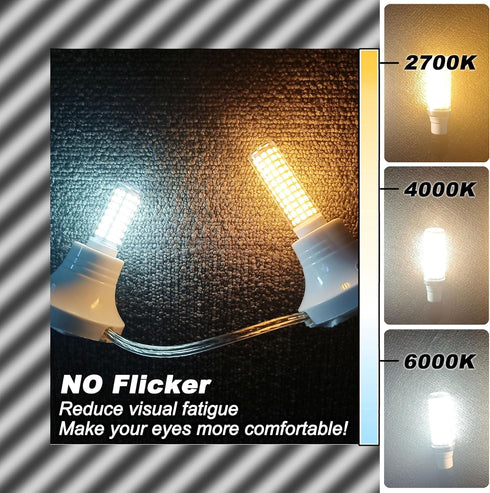 JDE11 Led Bulbs Dimmable, Replace 120V 75W Halogen Candelabra Bulbs,T3 T4 Mini Base JD E11 Bulb, 2700K Warm White 7W 750lm E11 Bulb for Chandelier...