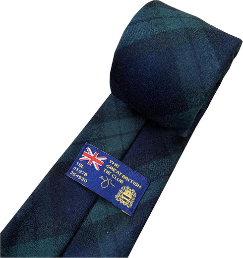 Men's Black Watch Tartan Scottish Plaid Neck Tie...