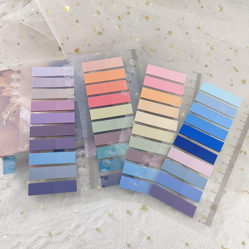 Sticky Tabs 800 Pcs for Book, Colorful Sticky Index Tabs 40 Colors Translucent Annotation Tabs,Transparent, Writable Page Tabs with Ruler...