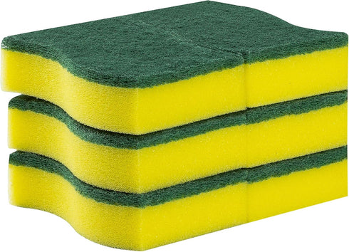 (6 Pack) Heavy Duty Scrub Sponges by SCRUBIT – Kitchen Dish, Sink and Bathroom Cleaning Scrubber Sponge - with Non-Smell Scouring Pad...