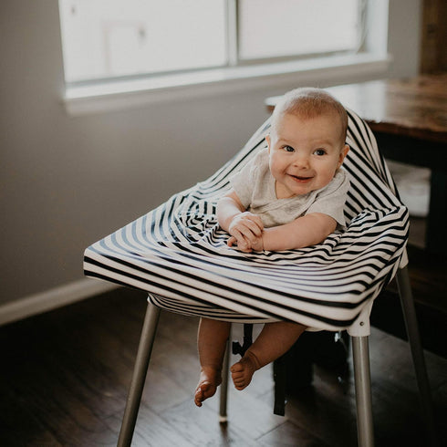 Parker Baby 4 in 1 Car Seat Cover for Girls - Stretchy Carseat Canopy, Nursing Cover, Grocery Cart Cover, High Chair Cover - Bloom...