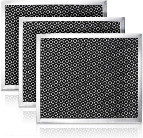 Cenipar 97007696 Charcoal Odour Filter for Range vent hood (8 3/4" X 10 1/2" X 3/8")-3 Pack