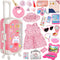 Doll Suitcase Travel Set, 18 inch Doll Clothes and Accessories - 26 Pcs Travel Pillow, Unicorn Bag, Sunglasses, Camera, Computer, Phone, Passport,...