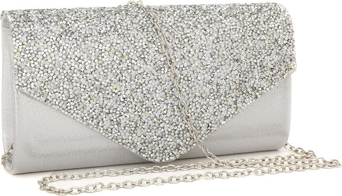 Clutch Purses for Women Fancy Handbags for Evening Bag Shiny Rhinestone Studded Prom Party Bridal Clutches...
