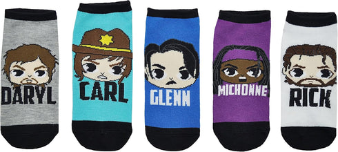 The Walking Dead Lowcut Socks (5 Pair) - Novelty Gift Low Cut Socks - Fits Ladies Shoe Size 4-10...