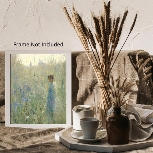Posterizer 1 pcs-tranquil meadow scene-field of flowers in oil painting style 5-Landscape & Nature Art-Floral & Botanical Art-Decor for Home & Off...
