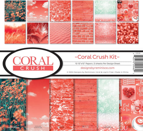 Reminisce Coral Crush Scrapbook Collection Kit...