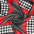 uxcell Red Black Polka Dots Stripe Print Neckerchief Square Neck Scarf Wrap for Lady...