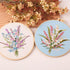 Harimau 3Pc Embroidery Kit for Beginners, Floral Plant Pattern,Cross Stitch Kits Set, Including Stamped Embroidery Cloth with 3 Embroidery Hoops, ...