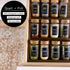 160 Spice Jar Labels: Minimalist Matte Black Sticker White Text. Waterproof Stickers. Organization for Jars Bottles Containers Bins. Storage Rack ...
