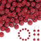 150 pcs 10mm Rhinestone Beads for Crafting, Dark Red Shiny Round Shamballa Disco Beads Bulk, Fancy Sparkle Crystal Clay Bead for Necklace Bracelet...