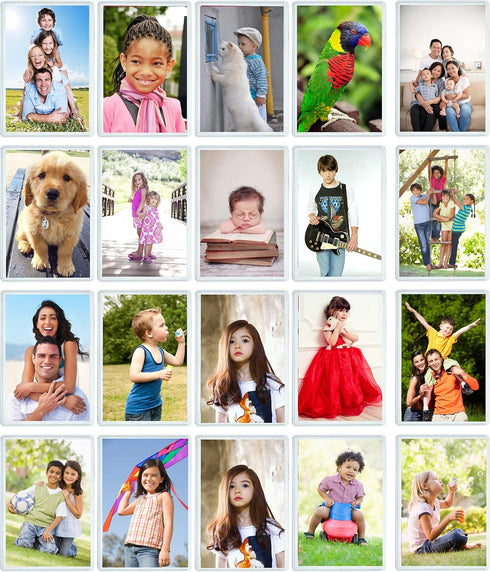 20 Pack 2.5 X 3.5" Magnetic Picture Frames for 2 1/2 X 3 1/2 Inch Photo Slam Proof Plastic Refrigerator Insert Holder Sleeve Pocket by Freeze-a-fr...