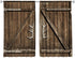 Cinbloo Farmhouse Kitchen Curtains Rod Pocket 27.5W x 39L Inch Brown Barn Door Wooden Rustic Garage Gate Vintage Country Antler Handles Modern Art...