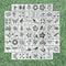 60pcs Stencils for Crafts Reusable,3inch Small Animal Plant Flower Insect Template for journaling,Card Making,Spray Painting,Drawing Creating on W...