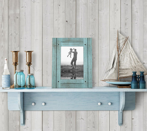 Americanflat 5x7 Picture Frame with Polished, Crystal Clear Glass - Hampton Collection - Distressed Wood Picture Frames for Tabletop and Wall Disp...
