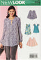 NEW LOOK Patterns Misses' Tunic and Top with Neckline Variations Size: A (8-10-12-14-16-18-20), 6414...