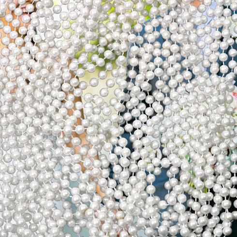 Skeleteen Faux White Pearl Necklaces - Pearl Beaded Necklace Party Favors - 12Pk...