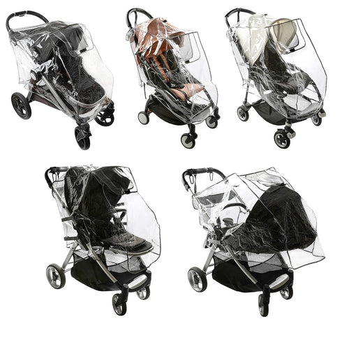 Masirs Baby Stroller Rain Cover - Universal Size, Weatherproof Shield to Safeguard Your Child from Wind & Rain. Mesh Material for Ventilation & Re...
