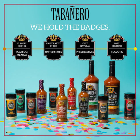 Peach Bourbon Habanero Hot Sauce by Tabañero, Gourmet Hot Sauce, All Natural, Gluten Free, Low Sodium, Vegan, Kosher, Made in the USA, 5 oz. Hot S...