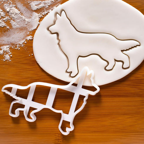 Set of 2 German Shepherd cookie cutters (Designs: Face & Body), 2 pieces - Bakerlogy...
