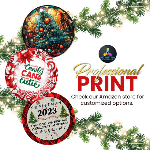 3D Cute Cat in Santa Hat Christmas Ornament - Christmas Oranment - Xmas Tree Decoration - Fun 2023 Christmas Ornament - 3" Round PVC Ornament - Pr...