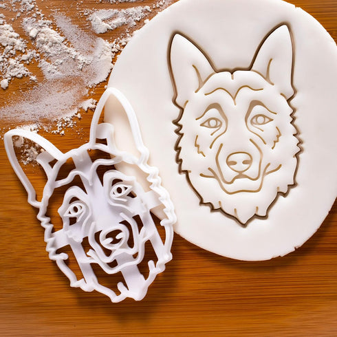 Set of 2 German Shepherd cookie cutters (Designs: Face & Body), 2 pieces - Bakerlogy...