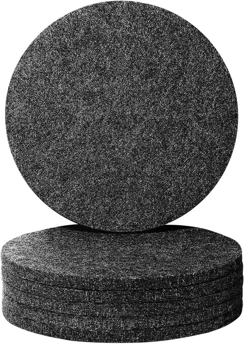 Urbanstrive 6 PCS Coasters Absorbent Felt Coasters for Drinks Bar Home, 4 Inch (Black Round)...