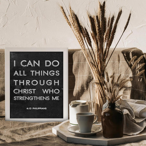 Posterizer 1 pcs-i can do all things through Christ-Bible verse-Religious Posters-Motivational & Inspirational Art-Gifts for Christians-Living Roo...