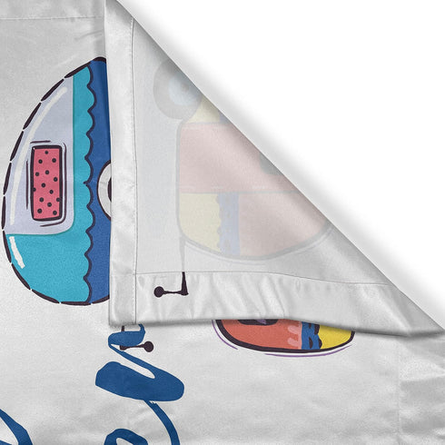 Ambesonne Camper Kitchen Curtains, You Make Me Happy Camper Motivational Words with Caravans Retro Style Travel Graphic, Window Drapes 2 Panel Set...