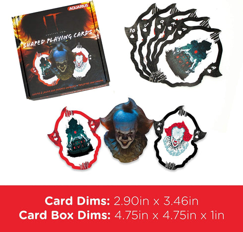 AQUARIUS IT Chapter 2 Shaped Playing Cards - IT Chapter 2 Themed Deck of Cards for Your Favorite Card Games - Officially Licensed IT Movie Merchan...