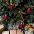 Deloky 16Pcs Buffalo Plaid Fabric Ball- 2.16 Inch Small Christmas Fabric Wrapped Balls Hanging Ornament for Christmas Tree Party Decoration Suppli...
