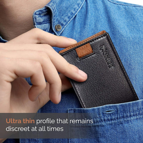 RFID Blocking Bifold Slim Vegan Leather Minimalist Front Pocket Wallets for Men Money Clip...