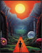 Posterizer 1 pcs-Alien walking Through The woods at Sunset-Abstract & Modern Art-Fantasy & Fiction Art-Gift for Art Lovers-Decor for Home & Office...