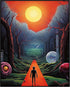 Posterizer 1 pcs-Alien walking Through The woods at Sunset-Abstract & Modern Art-Fantasy & Fiction Art-Gift for Art Lovers-Decor for Home & Office...