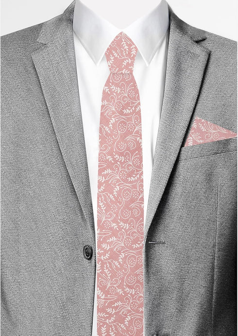 Jacob Alexander Men's Slim Width 2.75" Floral Neck Tie...