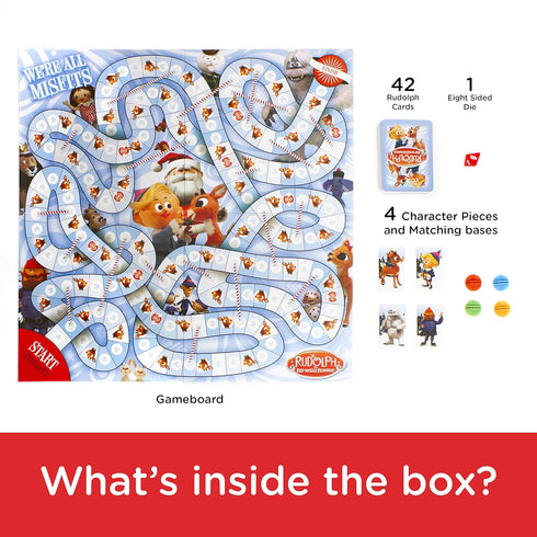 AQUARIUS Rudolph The Red-Nosed Reindeer Board Game - Fun Family Christmas Gift for Kids & Adults - Officially Licensed Rudolph Merchandise & Colle...