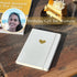 SETTINI® White Heart Journal - Faux Leather, Lay Flat Design - Lined Pages, Elastic Closure, Bookmark & Pocket. Ideal Gift for Women and Men - Bir...