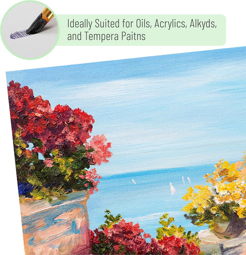 Mr. Pen- Canvas Panels, 2 Pack, 11x14 Inches, Triple Primed for Oil & Acrylic Paints, Canvas Boards for Painting, Painting, Blank Canvas for Paint...