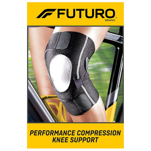 FUTURO Performance Compression Knee Support, Ideal for Everyday Activities, One Size - Black...