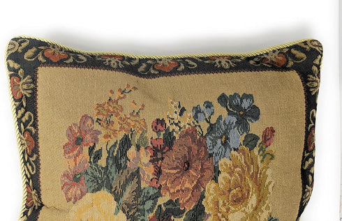 Tache Set of 2 Piece 18 X 18 Inch Victorian Floral Morning Awakening Tapestry Cushion Throw Pillow Cover...