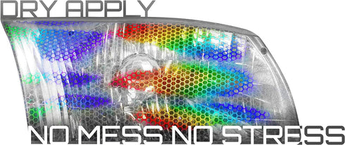 VViViD Bio HEX+ Air-Tint Headlight Vinyl Roll (17.9" x 60", Clear Large Pattern)...