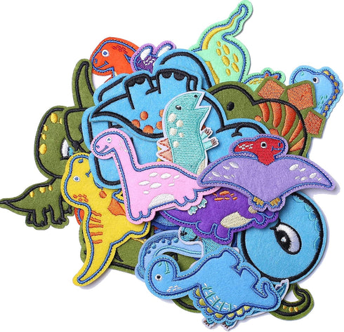 Embroidered Dinosaur Patches, Cute Dinosaur Iron on/Sew on Patches Applique for Clothes, Dress, Hat, Jeans, Backpacks, DIY Accessories (Pack of 26...