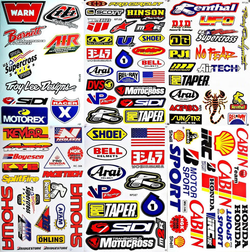 Dirt Bike Motorcycles Supercross Motocross ATV Lot 6 vinyl decals stickers D6015...