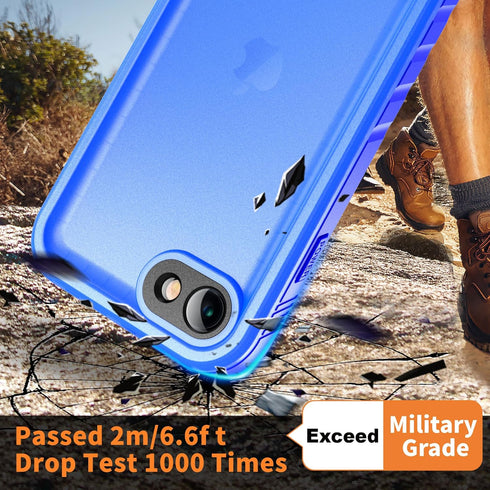 Cozycase Waterproof iPhone SE3/SE2/7/8 Case - Shockproof Full Body Protection with Built-in Screen Protector (Blue)......