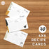 40 Recipe Cards for Recipe Box Boho Kitchen Recipe Cards in 3 Designs, Recipe Cards for Weddings or Bridal Showers, New Homeowner Gift...