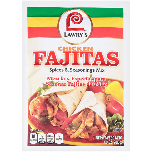 Lawry's Chicken Fajitas Spices & Seasonings Mix, 1 oz (Pack of 12)...