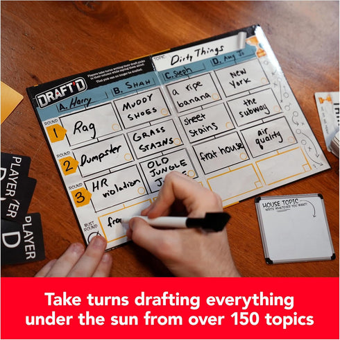 Draft’d, a Drafting Game for Everyone, Party Game, Night Game for College, Bachelorette Party Game, Happy Hour, Family Game Night, for Ages 14+...