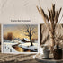Posterizer 1 pcs-old farm house in snowy winter nature-in oil painting style-4-Landscape & Nature Art-Living Room Bedroom Decor- unframed wall art...